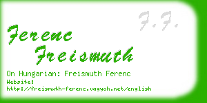 ferenc freismuth business card